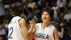 [슬라이드 포토] '50점 차' 시원한 승리&hellip;여자농구 '코리아', 인도에 대승