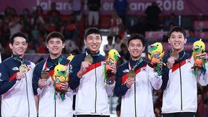 한국, 남자 체조 단체전서 동메달