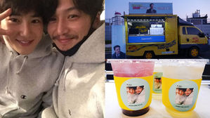 [SBS Star] EXO SUHO Supports Actor Byun Yohan with a Coffee Truck