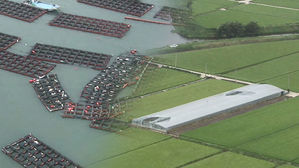 하늘에서 본 태풍 솔릭의 상흔&hellip;비 예보 속 복구 '총력'