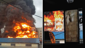 [제보영상] 건물에서 치솟는 불길&hellip;경기 광주 파이프 공장 화재