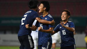 [하이라이트 영상] 일본 축구, UAE에 1대 0 승…'한일전 성사'