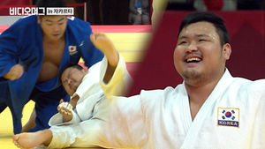 일본 선수의 팔꺾기 반칙으로 다친 유도 김성민, 부상 딛고 금 따다