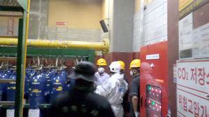 '이산화탄소 누출' 삼성 기흥사업장 합동 감식