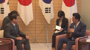 서훈 만난 아베, 방북 내용 설명에 "김정은 만날 때 됐다"