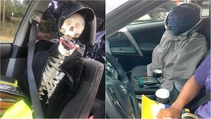 [뉴스pick] '조수석에 해골이?'&hellip;다인승 차선 단속 피하려는 운전자의 꼼수