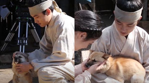 [SBS Star] EXO D.O.'s Love for This Cute Dog at the Filming Site Never Ends!