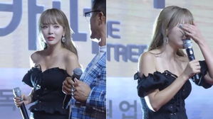 [스브스타] 공연 도중 벌어진 '돌발상황'에 눈물 흘린 홍진영