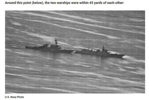 남중국해 미중 군함 '41m 초근접 일촉즉발' 사진 공개돼