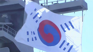 [고현준의 뉴스딱] 독도함 위 힘차게 펄럭&hellip;관함식 의미 더한 '데니 태극기'