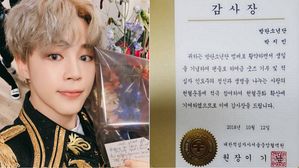 [스브스타] 헌혈한 585명 팬들 덕에 '감사장' 받는 방탄소년단 지민