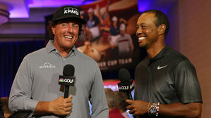 우즈 vs 미컬슨, 승자가 상금 100억 원 독식&hellip;추수감사절 '빅매치'