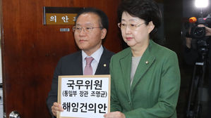 한국당, 조명균 해임건의안 이르면 내주 다시 제출