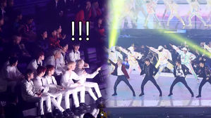 [스브스타] 방탄소년단 무대 보다가 신난 워너원 '둠칫'…"우리도 나갈까?"