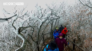 가을에 만난 '겨울 왕국'&hellip;단풍 물든 덕유산에 '상고대'