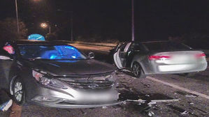 500여 미터 역주행하다 마주 오던 차량 '쾅'&hellip;4명 부상