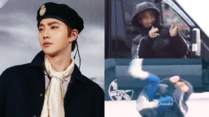 [SBS Star] Fans Scream as They See EXO SUHO's Adorable Behavior at the Airport