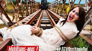 철로에 묶인 여성 광고 '폭력 조장' 논란&hellip;법원 판단은?