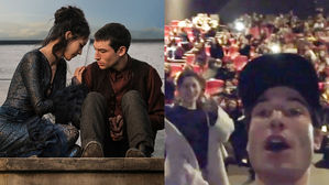 [SBS Star] Claudia Kim & Ezra Miller Make Surprise Visit to Theater Where Their Movie Is Shown