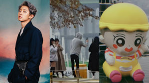 [SBS Star] CHANYEOL Spotted Checking Out 'Rubber Chan' That Fans Prepared for His Birthday