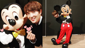 [SBS Star] Lee Joon Gi Takes Photos with Mickey Mouse During His First Official Visit to Korea