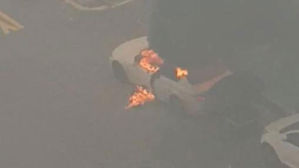 인천 중고차매매단지 앞서 BMW 차량 화재