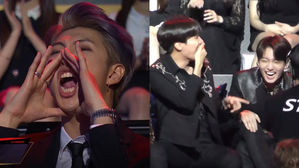 [SBS Star] BTS Bursts Out Laughing as RM Gets Captured While Fanboying over Tiger JK