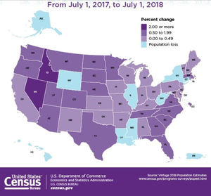 美 인구증가율 80년래 최저&hellip;선벨트로 이주 행렬 계속