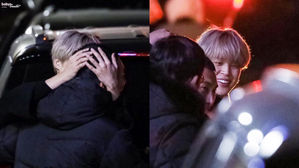 [SBS Star] BTS JIMIN Sweetly Protects BTOB Seo Eunkwang's Ears from the Cold