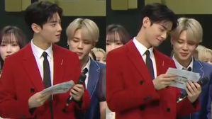 [SBS Star] ASTRO Cha Eun-woo Puts a Smile on BTS JIMIN's Face with a Sweet Gesture