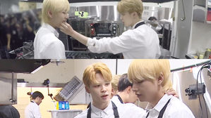 [SBS Star] JIMIN Spotted Sweetly Taking Care of V While Rushing Through a Competition
