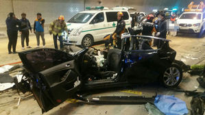 경기도 광주1터널서 덤프트럭이 승용차 추돌&hellip;1명 사망