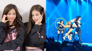 [SBS Star] VIDEO: JENNIE Accidentally Kicks JISOO's Head During BLACKPINK Concert