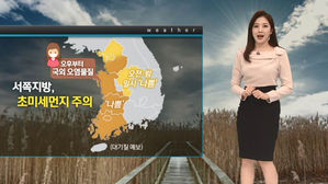 [날씨] 다시 짙어지는 초미세먼지&hellip;서쪽 지방 대기 '답답'