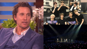 [SBS Star] VIDEO: Matthew McConaughey Says He "Broke a Sweat Dancing" at BTS' Concert
