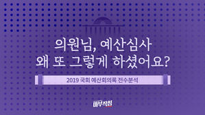[마부작침] 한눈에 살펴보자, 2019 예산회의록 분석 - '국회발 신규사업'