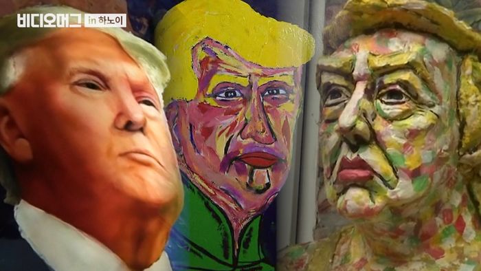 트럼프와 김정은을 그려보았어요&hellip;"두 사람에게 선물하고 싶어요"
