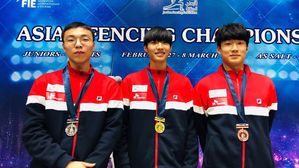 한국 펜싱, 아시아청소년대회 남자 사브르 금&middot;은&middot;동 석권