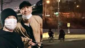 [SBS Star] VIDEO: BTS JIMIN & RM Ride a Bicycle Together for the First Time in 3 Years