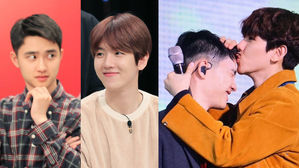 [SBS Star] VIDEO: EXO D.O. & BAEKHYUN Win 'Best Couple' Award & Share a Kiss