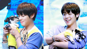 [SBS Star] VIDEO: Park Ji Hoon Brought His Puppy 'Max' to His Fan Signing Event!