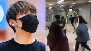 [SBS Star] VIDEO: Park Woo Jin Spotted Running Away from Obsessive Fans at the Airport