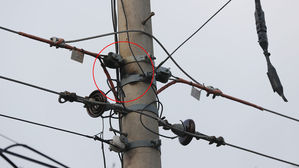 강풍에 줄넘기하듯 흔들리더니 스파크 '팡'&hellip;최초발화 모습