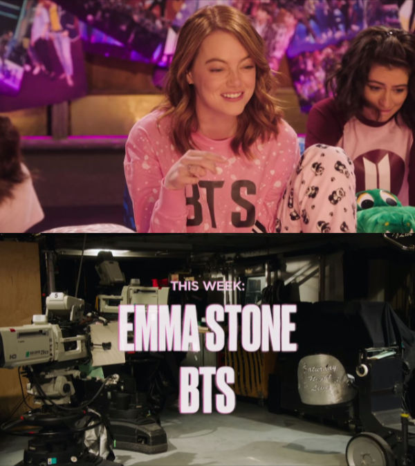 Saturday Night Live BTS Emma Stone