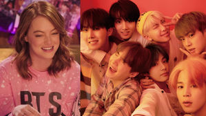 [SBS Star] VIDEO: Emma Stone Channels Her Inner ARMY for Upcoming 'SNL' with BTS