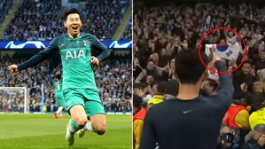 [스브스타] '토트넘 챔스 4강행' 역사 쓴 손흥민, 경기 후 태극기 든 팬에 유니폼 건네는 모습 '포착'