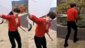 [SBS Star] VIDEO: MONSTA X WONHO Gives His Umbrella to a Fan in the Rain