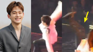 [SBS Star] VIDEO: Here Is How Smoothly EXO CHEN Resumes His Performance After Falling
