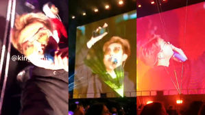 [SBS Star] VIDEO: BTS RM Films Himself Rapping & Blowing a Kiss to Fan's Phone During Concert