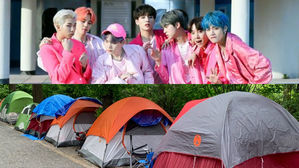 [SBS Star] ARMY Camps Out in the Central Park for BTS' 'GMA' Summer Concert